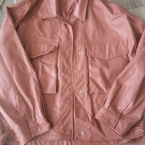 Zara Women's Blush Leather Jacket